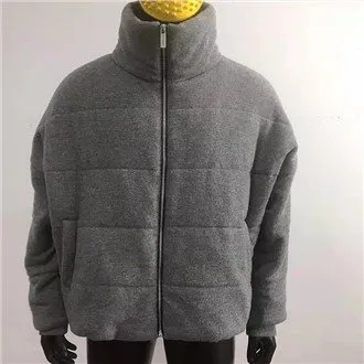 DrawOrder Στρίφωμα μισό υψηλό παλτό φερμουάρ περιλαίμιων